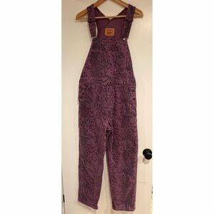 Supreme x Levi’s purple snakeskin denim overalls flannel lined size Small